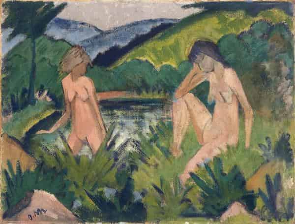 Otto Müller, Mädchen im Wasser, um 1926, Courtesy of Osthaus Museum Hagen & Institut für Kulturaustausch, Tübingen